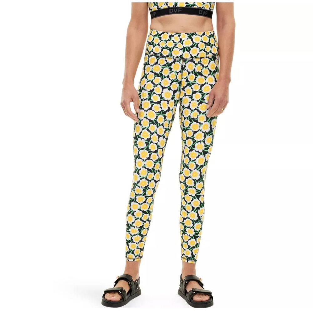 Diane von Furstenberg DVF for Target Women's Yellow Poppy Leggings - Medium